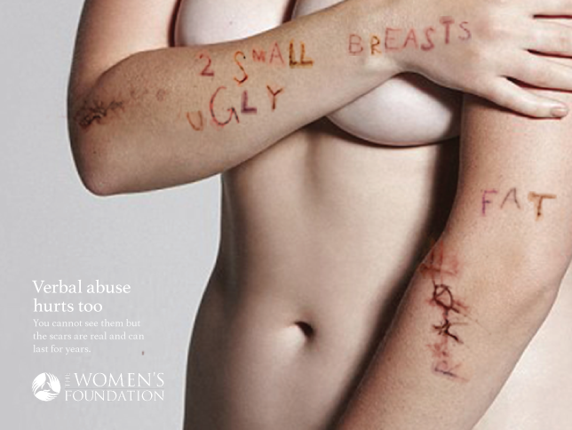 Verbal abuse hurts too.